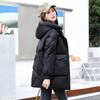 Down Cotton-padded Women's New Middle-aged High-grade Winter Coat Loose Thin Long Thick Cotton-padded Coat Warm