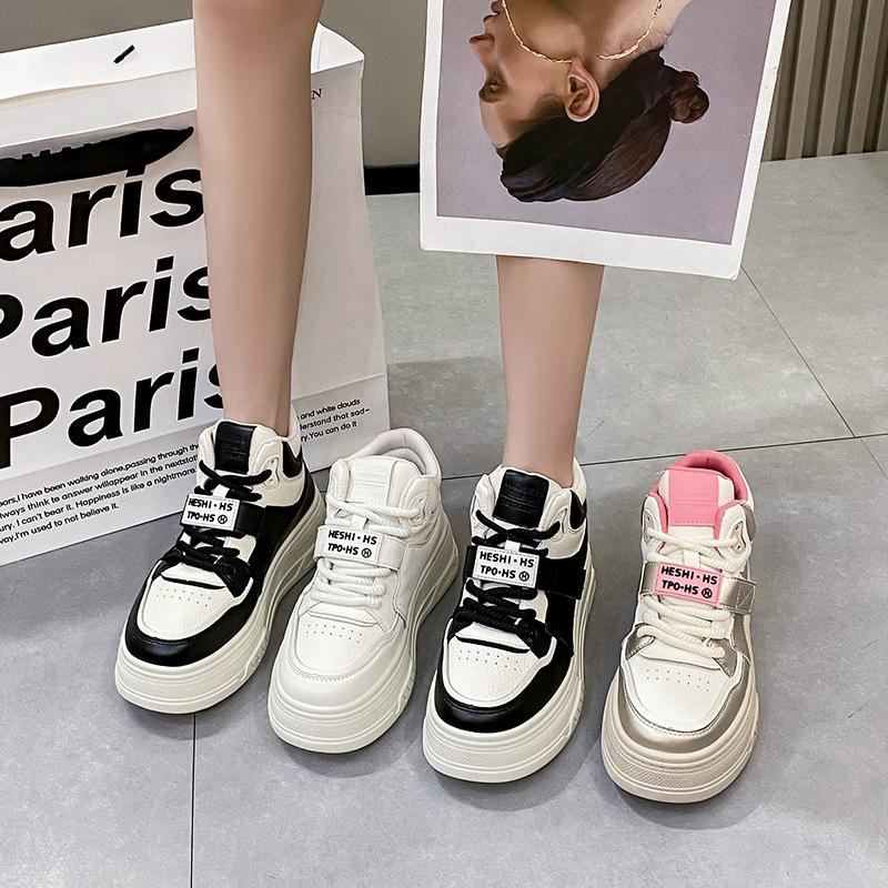 Fashion Women Chunky Sneakers Comfortable High Platform Sports Shoes for Basketball Thick Bottom Non-slip Sneakers Zapatillas Mujur 2024