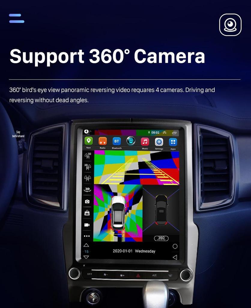 Совместимая система CarPlay Android 13 для Ford Everest, Ranger и Endeavour 2015-2022 годов выпуска.