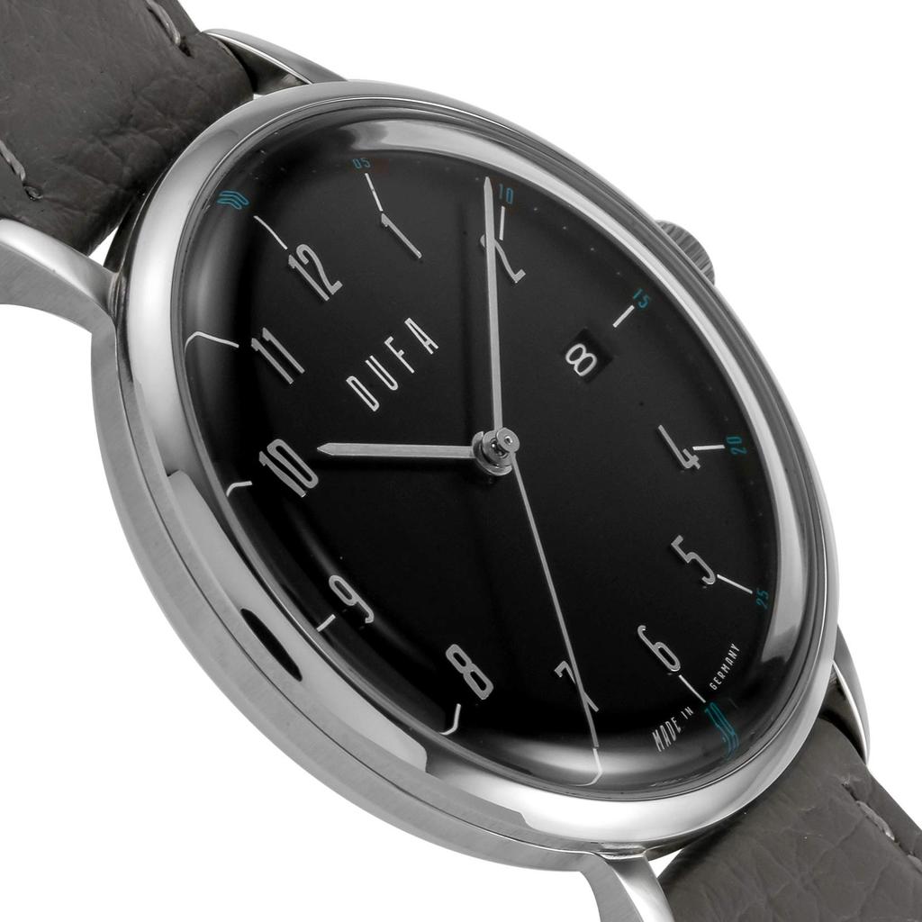 DUFA Wristwatch Bloyer Automatic Black/grey Stainless Steel 38 MM DF-9011-0A