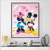 Disney Алмазная живопись Микки и Минни целуются Тема Иллюстрация Милый DIY Мозаика из страз Набор для вышивания крестиком Вышивка Подарок, Декор для дома