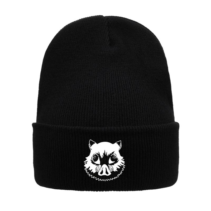 Demon Slayer Eyes Knitted Hat For Women Unisex Beanies Winter Hats Polyester Kimetsu No Yaiba Anime Manga Hip Hop Melon Cap