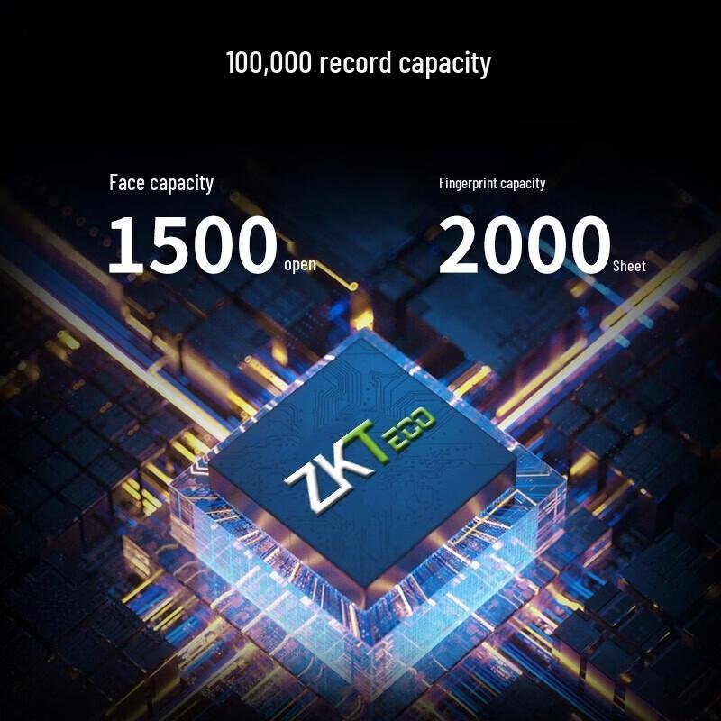 ZKTECO XFace100 Динамическая система учета рабочего времени и контроля доступа по лицу и отпечатку пальца, штекер CN (адаптер в комплекте)