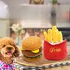 Dog Plush Sound-making Toys, Cute Toys, French Fries, Hamburgers, Pet Supplies, Toys, Pet Supplies, Funny Cats