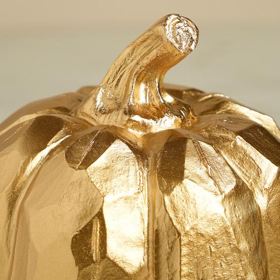 Indoor Modern Pumpkin Fall Decor Shiny Vivid Color Holiday Party Elegant Tabletop Decoration Resin Artificial Pumpkin