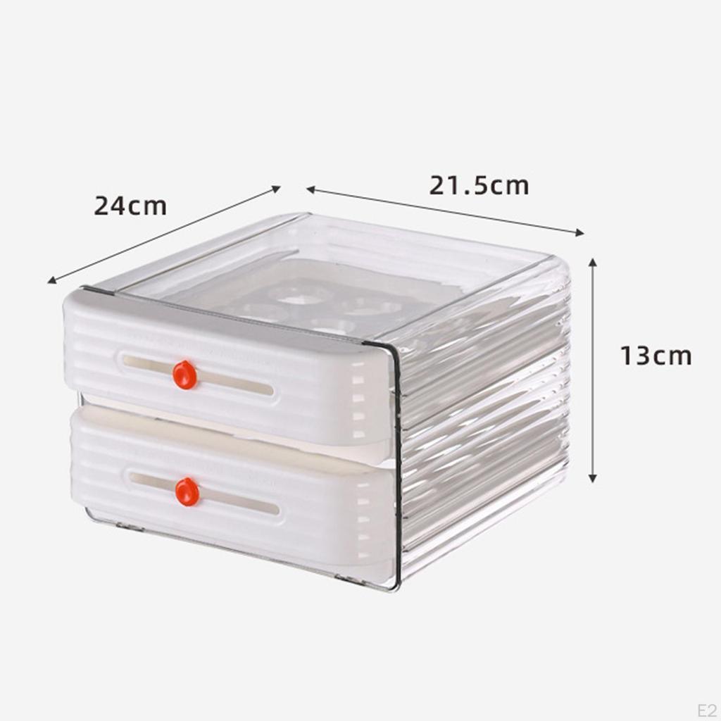 Контейнер для хранения яиц Fresh Box Штабелируемый держатель Ящик 2 слоя для холодильника