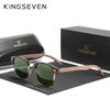 Бренд KINGSEVEN Солнцезащитные Очки из Грецкого Ореха Мужские Женские Поляризованные Линзы UV400 Деревянная Круглая Рамка Очки Винтажные Ретро Роскошные Очки Пэчворк