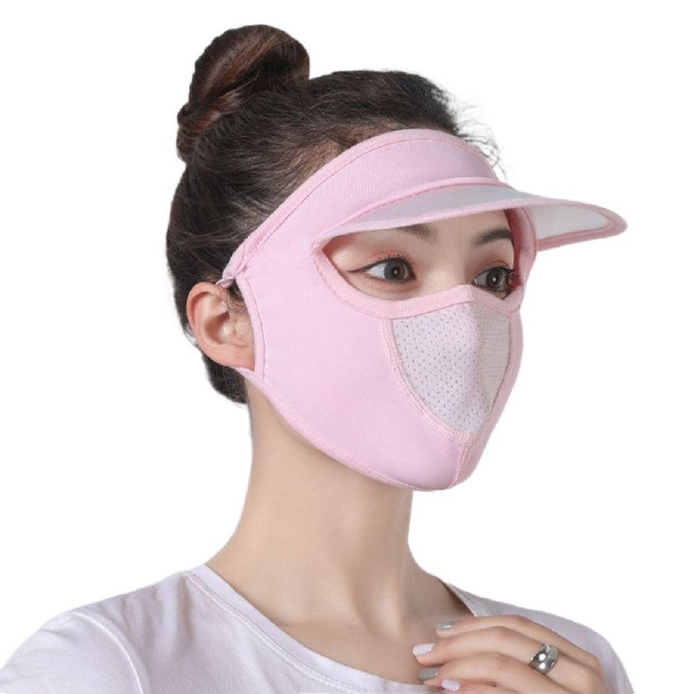 Face Veil With Brim Summer Sunscreen Mask Womne Sun Hats Driving Face Mask Face Gini Mask