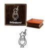 Printtoo Shake Glass With Straw Design Wooden Rubber Stamp Diary Card Block-2 X 2