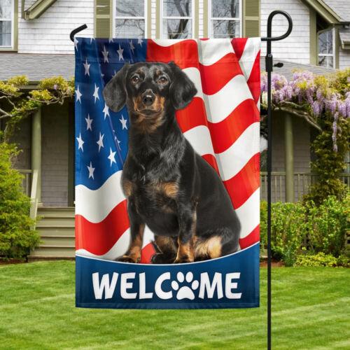 Dachshund Dog 4th Of July American ag Garden ag ANM VVL YYX EEZ