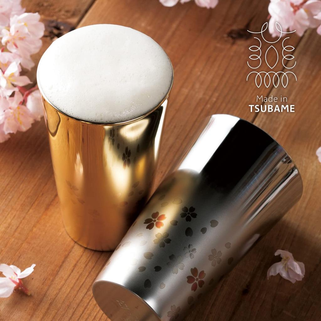 Wahei Freiz Tsubamesanjo Sakura Термостакан из нержавеющей стали 300 мл Серебристый Двойная стенка Сакура Кайдо Термо/Холод ME-7349