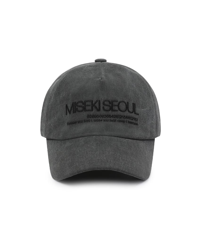 MISEKI SEOUL Misekiseoul Логотип Бейсболка Угольный