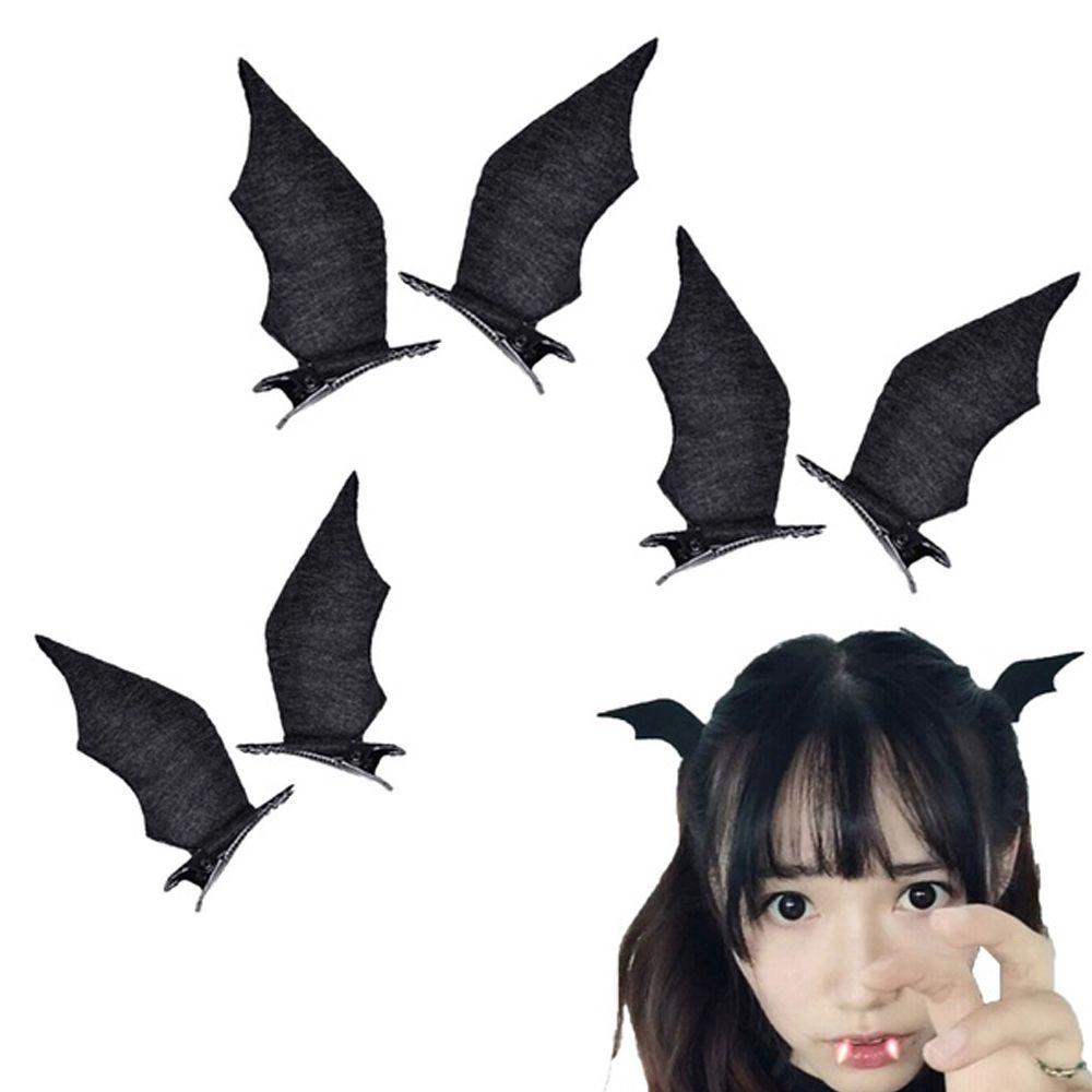 Trendy Dress-up Halloween Gift Women Costume Cosplay Hair Accessories Bat Wings Hairpins Hair Clips