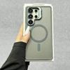 Полупрозрачный Матовый Бронированный Чехол Для Samsung Galaxy S26 S25 S24 S23 Ultra Plus FE A16 A26 A36 A56 A17 Магнитная Крышка для Беспроводной Зарядки