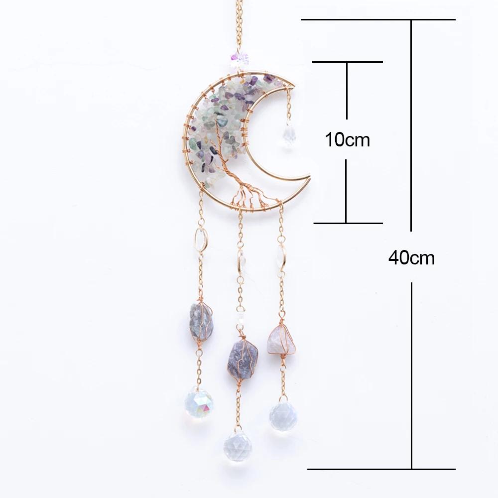 Suncatcher Crystal Dream Catchers Rainbow Catcher Crystal Stone Prism Star Moon Sun  Indoor Window Car Hangings Garden Decor