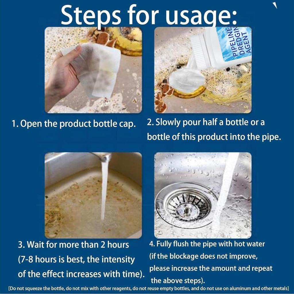 Дноуглубительное средство, средство для удаления засоров, средство для разблокировки кухни, мощное средство для дноуглубления труб для быстрой очистки кухни