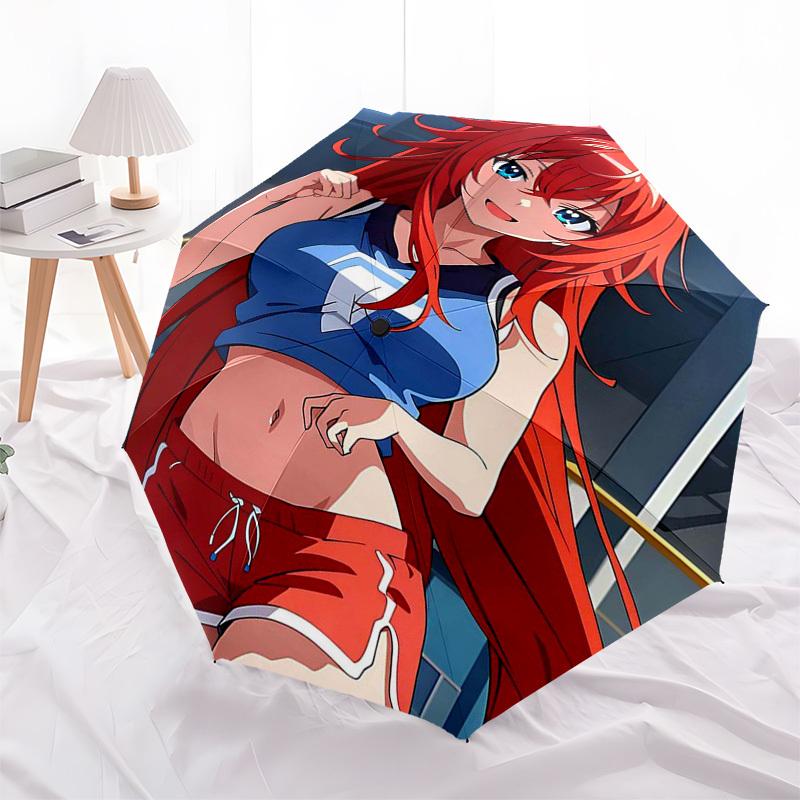 1pc Outdoor Umbrella with Anime Character Design - Automatic Opening/Closing, Portable 3-Fold Design, 8-Bone Iron Frame - Perfect Gift for Fans,