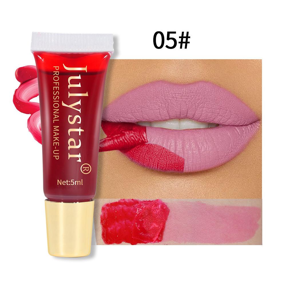 Tear Lip Glaze, матовая матовая поверхность, чтобы оставить фоновый цвет, краска для губ Tear Lipstick Makeup