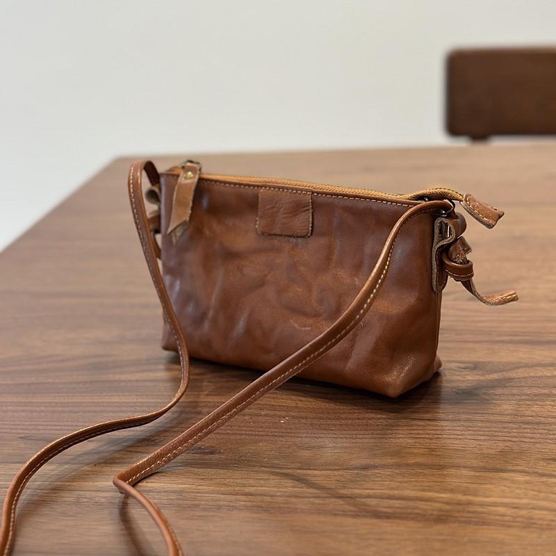 Johnature Текстурированная наплечная сумка женская из натуральной кожи, ретро, универсальная, для поездок на работу, кроссбоди, мини-сумка для телефона