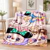 Labubu Flannel Throw Blanket Soft Warm Cozy For Sofa Bed Indoor Home Bedroom Use
