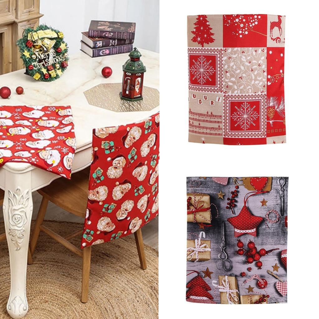 Украшение Рождественского Обеденного Стола Чехол для Стула Ресторана 2024 Декор Нового Года Чехлы на Спинки Стульев Рождественское Украшение