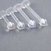 10Pcs Clear Acrylic Lip Stud Piercing Ring Ear Cartilage Earring Bar Tragus