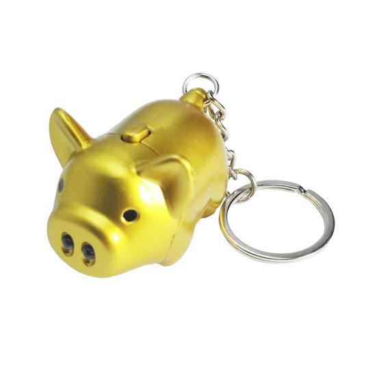 Брелок-фонарик в виде мультяшной свиньи, светодиодный звуковой дизайн свиньи, брелок для вечеринок, чулки, подвеска в виде животного, подарок