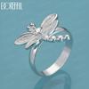 925 Sterling Silver Dragonfly Ring Charm Exquisite Wedding Jewelry