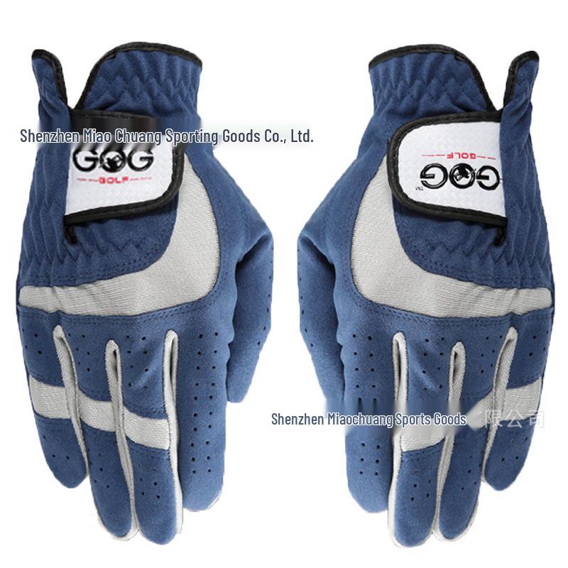 Оригинальные мужские ультратонкие синие перчатки для гольфа GOG - Износостойкая, дышащая ткань
