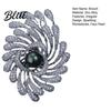 Irregular Design Lapel Pin Women Brooch Rhinestones Imitation Pearl Inlay