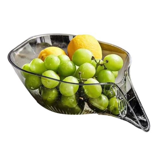 Корзина для сушки фруктов со съемным ситом, пищевая, без BPA, прозрачная, для чистки фруктов, кухонная раковина, улавливатель еды, сушилка