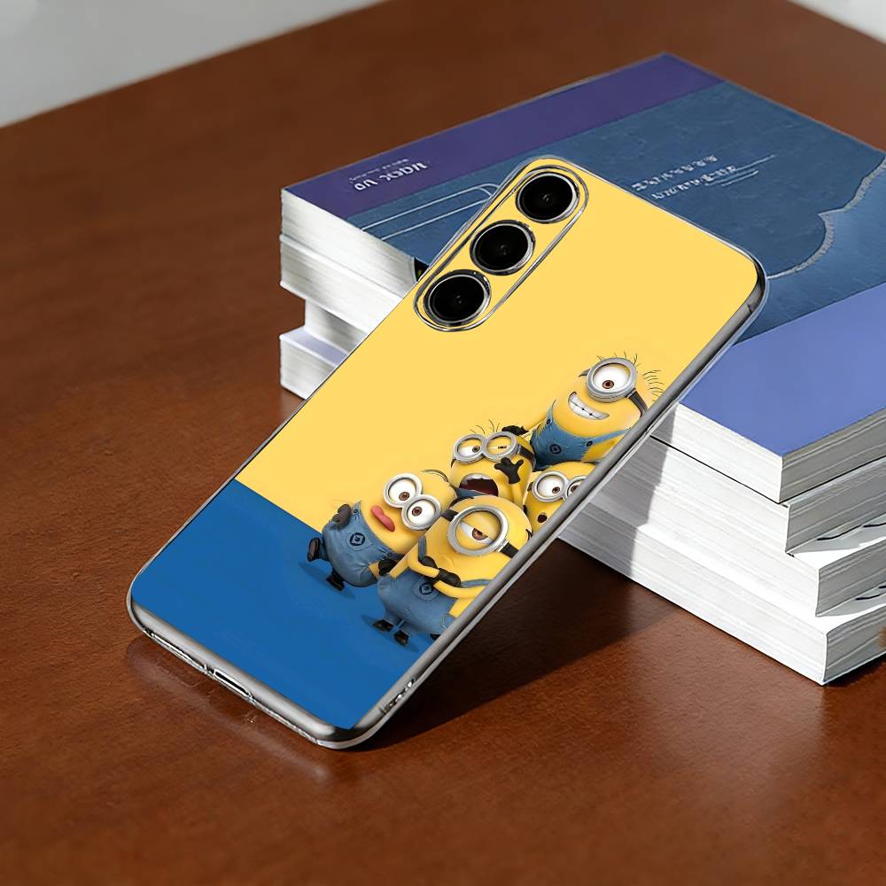 Cute M-MinionT Phone Case For SamsungA10,12,20,21S,30,31,40,50,51,52,70,71 Transparent Cover