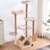 Multi-level Cat Tree with Cat's Nest Cat Scratch Board Stable Space Capsule Wear Resistant Cat Tower Kitty Play Cat Tree House