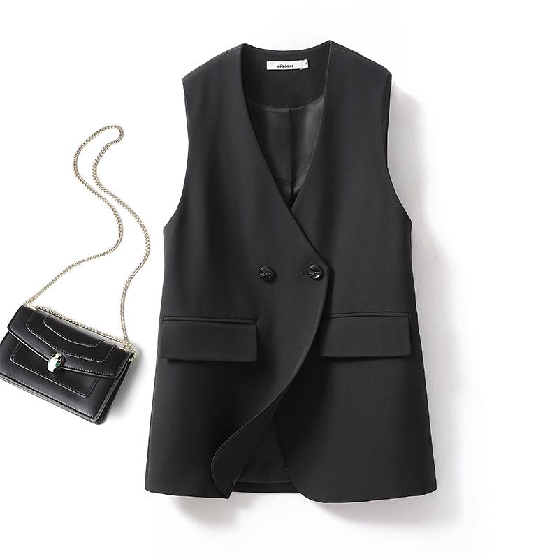 Korean Loose V-neck Vest Coat for Women Casual Sleeveless Outerwear Versatile Layering Top Suitable for Spring Summer