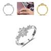 Женское милое модное позолоченное элегантное кольцо со стразами и кристаллами для свадьбы