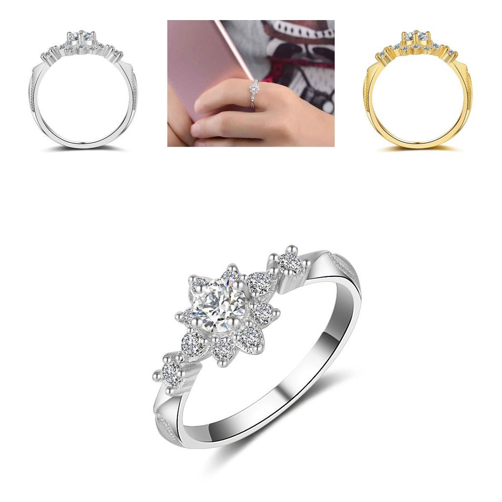 Женское милое модное позолоченное элегантное кольцо со стразами и кристаллами для свадьбы