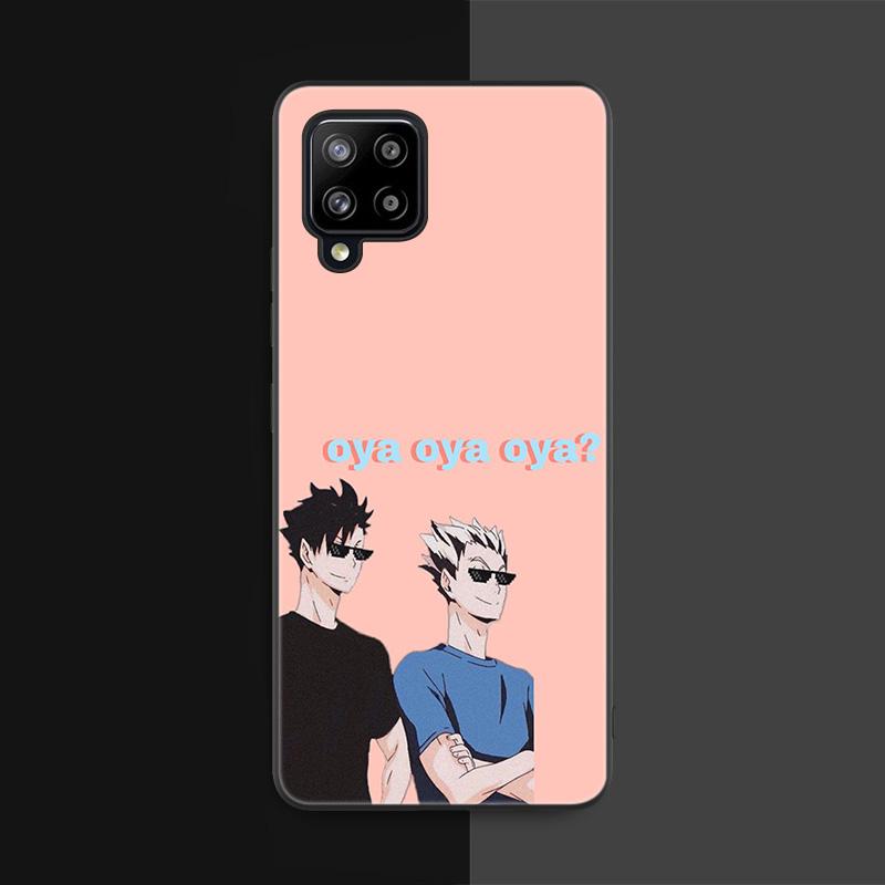 Чехол для волейбола с аниме Oya Haikyuu для Samsung Galaxy A12 A02S A22 A32 A52 A72 A71 A51 A41 A31 A21 A11 A50 A70 A20S, черный чехол