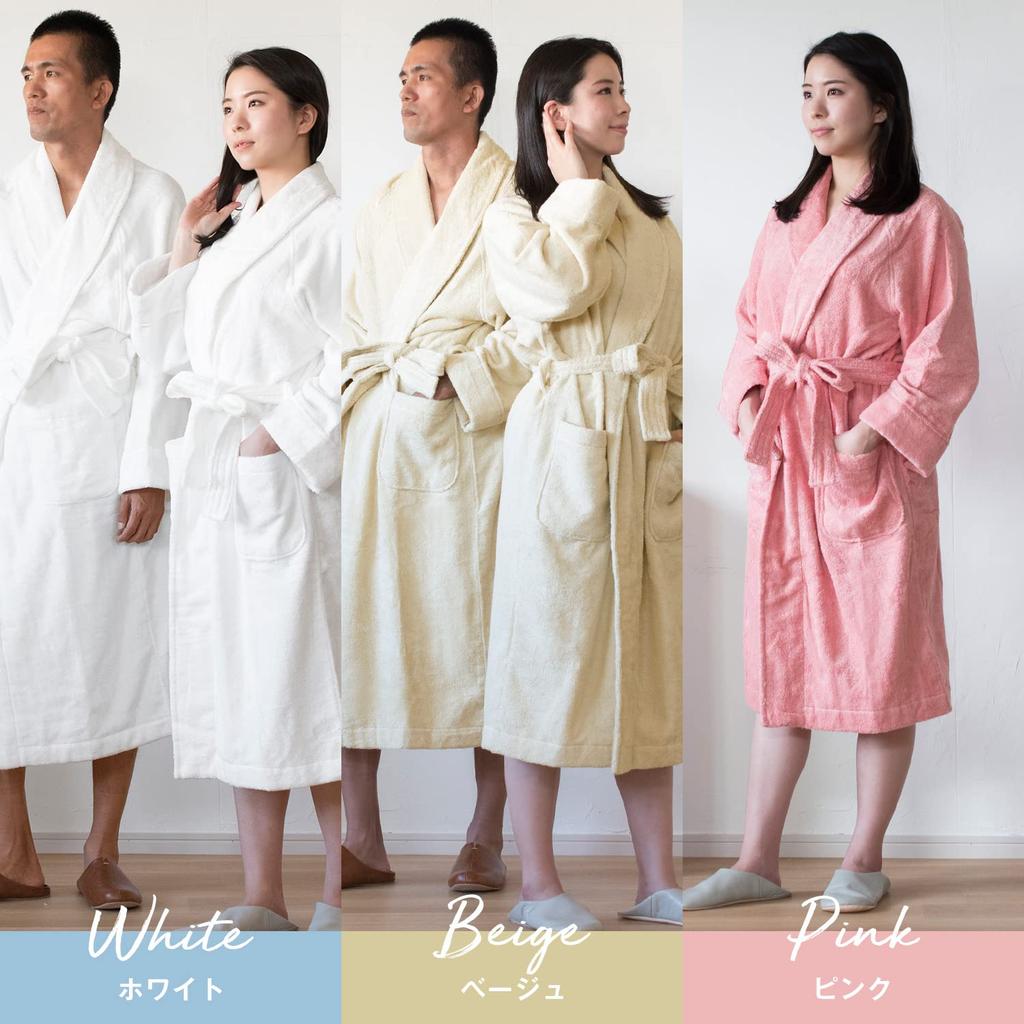 Bloom Imabari Bathrobe Scene Towel Fabric Cotton Thermal Absorbent Made In Japan Women's Men's 100% (M, Navy)