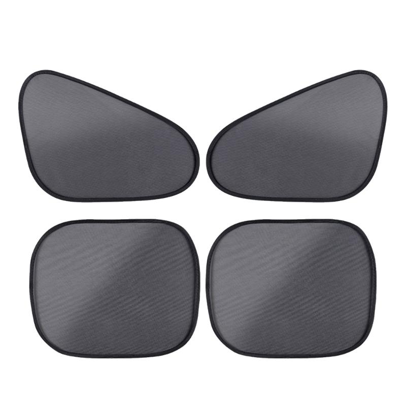 Mesh Car Side Window Shade 4 Piece Panel Set, Electrostatic Adsorption Privacy Protection Screen for Commute Parking