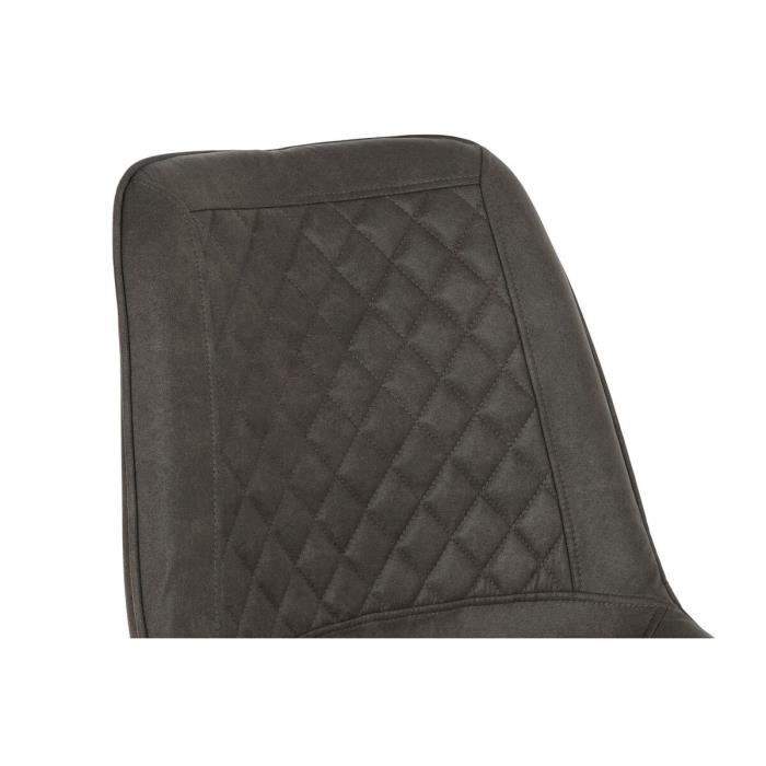 Chaise 63 x 49 x 85 cm gris métal