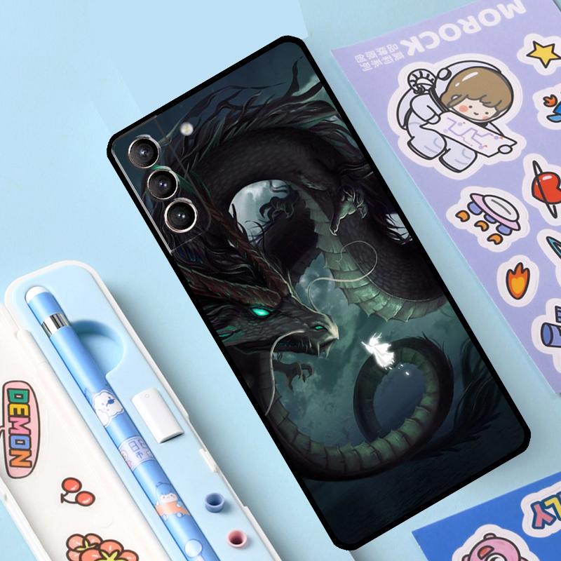 Dragon Cool Art Case For Samsung Galaxy S23 S22 Ultra S21 Plus S8 S9 S10 Note 10 20 Ultra S20 FE S21 FE Cover