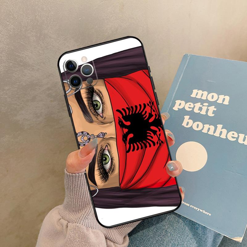 Albania Flag Case For iPhone 17 Air 16 15 14 13 11 12 Pro Max 13 mini XR 15 16 Plus 16e Back Cover Shell