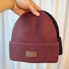 Новая корейская стильная утолщенная шерстяная шапка для защиты от холода для мужчин и женщин, теплая вязаная шапка для велоспорта, простая шапка-пуловер