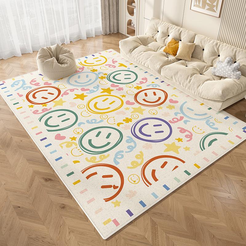 Cartoon Dopamine Carpet Living Room Sofa Coffee Table Rug Children'S Bedroom Bedside Cushion Soundproof Pad