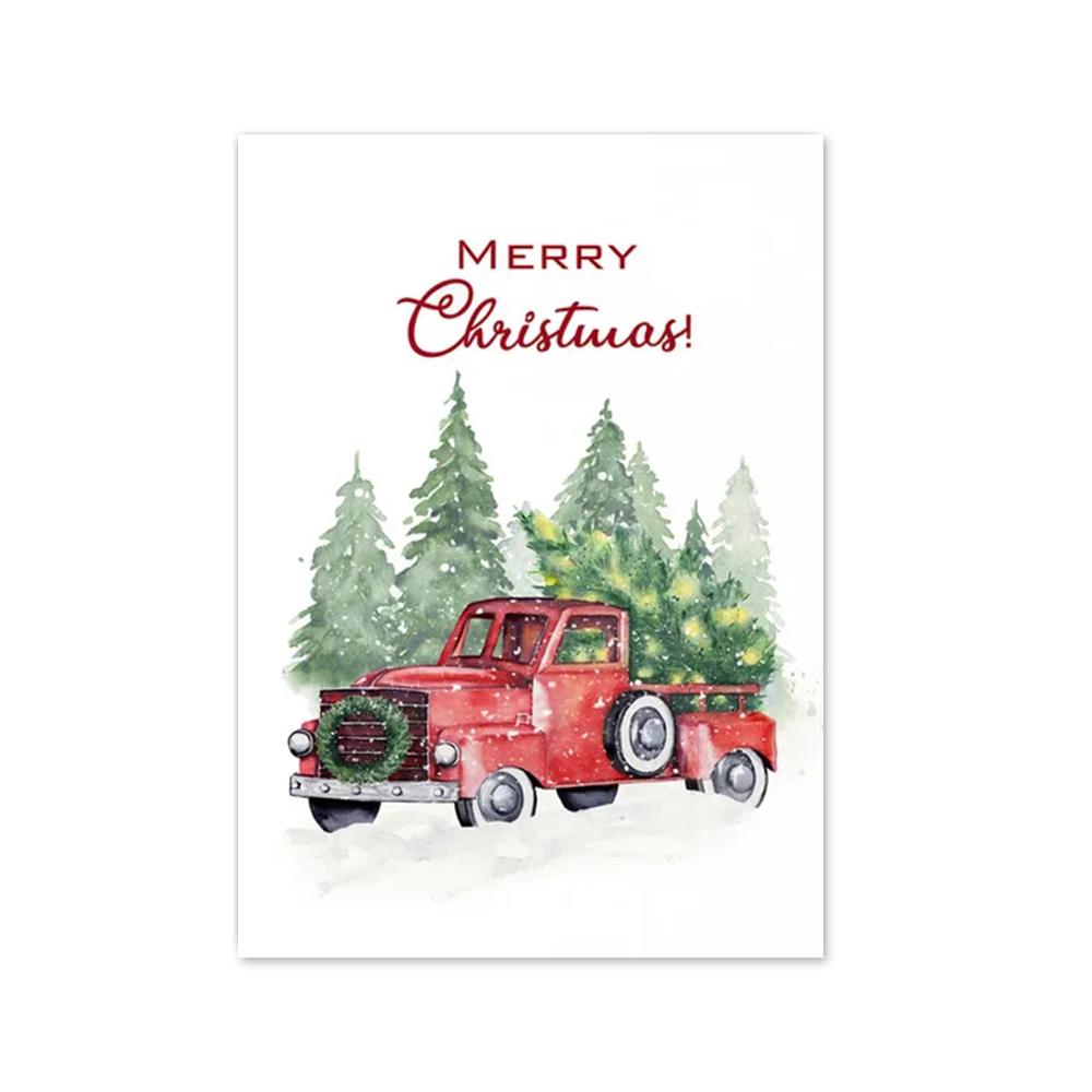 Носок с изображением рождественской праздничной елки, снеговика, автомобиля, собаки, настенная живопись на холсте, постеры и принты, настенные панно, декор для детской комнаты