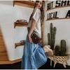 High Waist Ruffled Hem A-Line Jeans Skirt Women 2025 Spring Summer Retro Flared Denim Long Skirt for Lady Club Streetwear