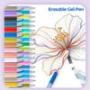 Erasable Gel Pen - Erasable student coloring pen - Retractable, retractable, push-button DIY journaling pen - Quick-drying neutral pen