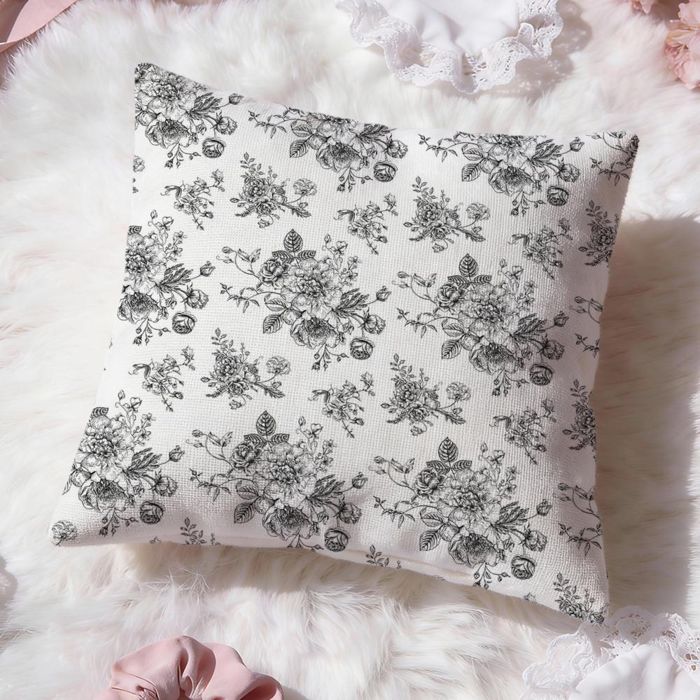 flower pattern Cushion Cover Premium Comfort Reversible Pillow Cove Two in One Design for Any Room Car Interior