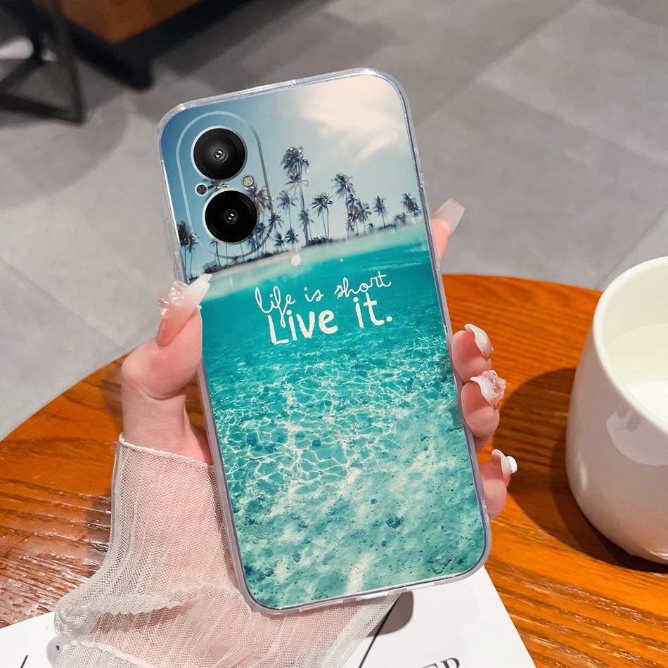 Прозрачный чехол для Realme C67 4G, чернильная живопись, мягкий ТПУ, тонкий силиконовый, противоударный задний чехол для OPPO Realme C 67, защитный чехол