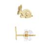 Серьги - ЛЕА &; ARTHUR - Мотивы RABBIT - 375 желтое золото - SILICONOR Коляска - Детская